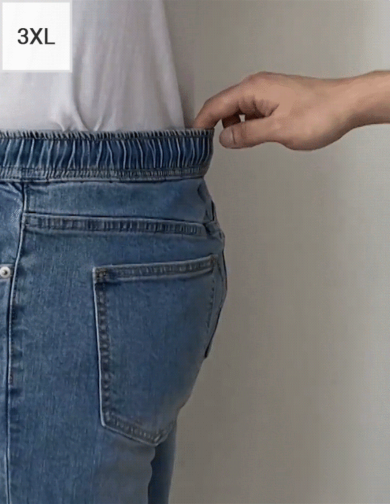 ルアックデニムバンディングパンツ<br><font style=font-size:11px;color:#595959>S～3XL(28～38)<*font><br></font>