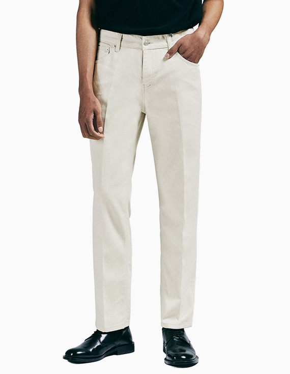 #0010*CREAM natural crop straight fit