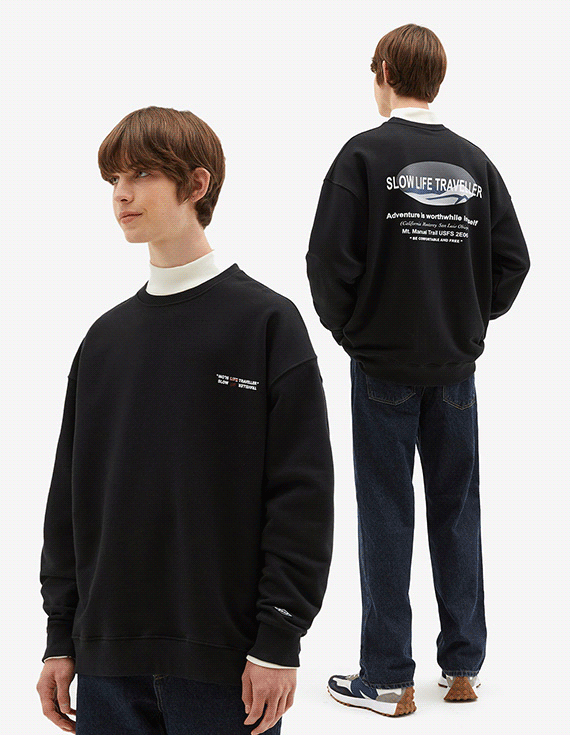 ESRF003*ESRFサンセットマウンテンプリンティングスウェット
