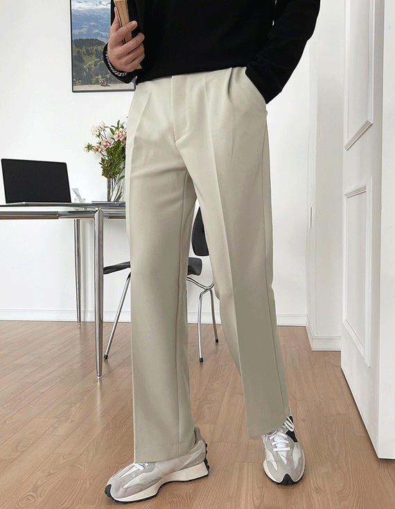 ジェカール プレミアム ピンタック ワイドスラックス<br><font style=font-size:11px;color:#595959>.1～4(28～34)<*font><br></font>