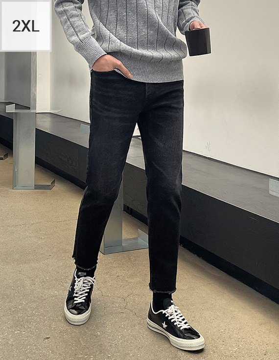 ブリッシュブラックカットデニム<br><font style=font-size:11px;color:#595959>S～2XL(28～36)<*font><br></font>