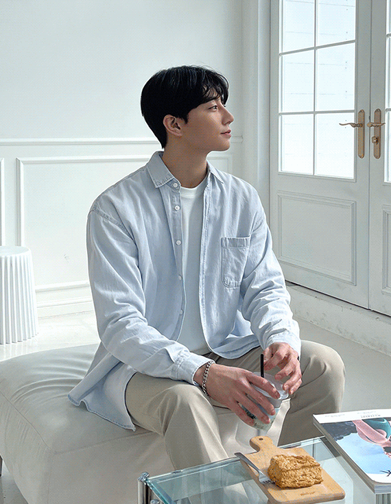 リウトン 5color デニムシャツ<br><font style=font-size:11px;color:#595959>フリーサイズ(95~105)<*font><br></font>