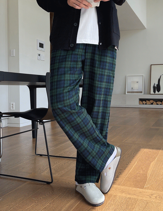 快適なチェックゴムパンツ<br><font style=font-size:11px;color:#595959>フリーサイズ(28～32)<*font><br></font>