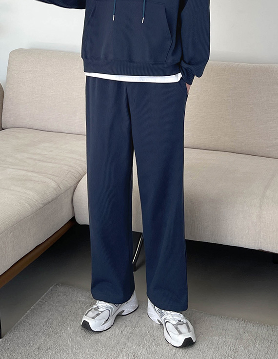 ルーズな二重ワッフル ゴムパンツ<br><font style=font-size:11px;color:#595959>フリーサイズ(28～32)<*font><br></font>