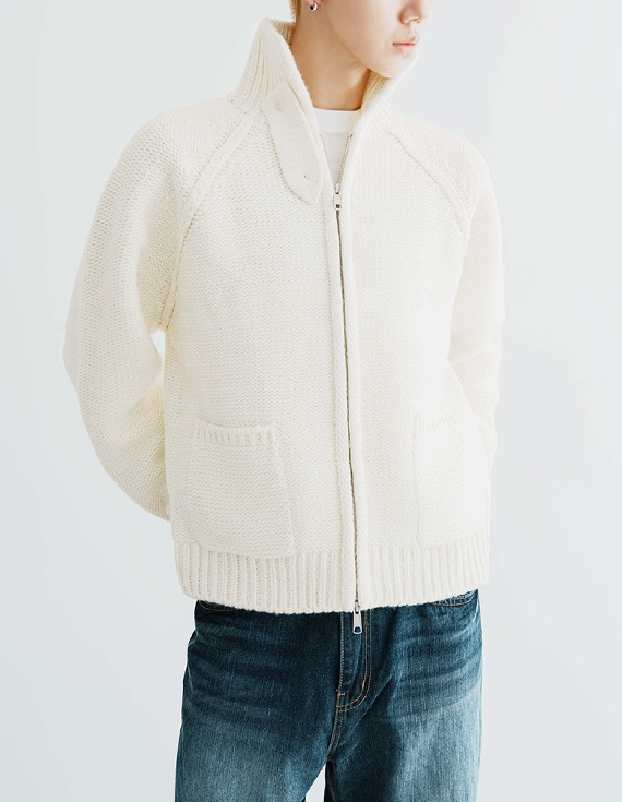 unnit knit cardigan zip up ニットジャケット 30909