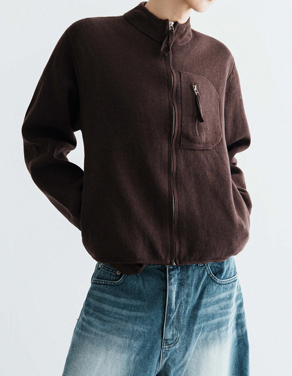 liten poket knit zip up ニット 30916