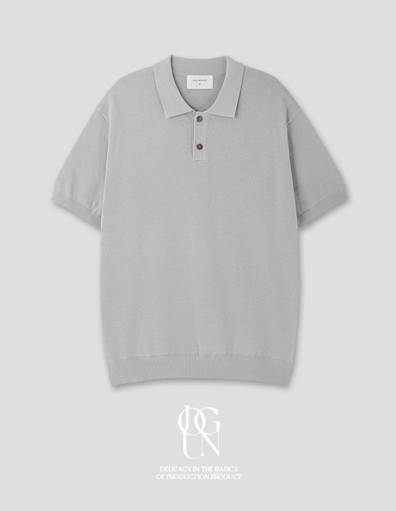 [MADE] anytime two button collar 半袖ニット 30213