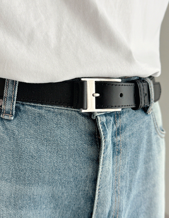 middle leather buckle belt 30273