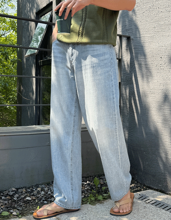 thin fabric bigsize デニムパンツ 30336
