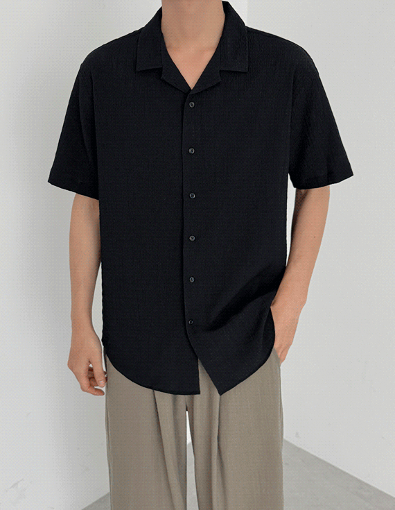 nicol open neck 半袖シャツ 30345