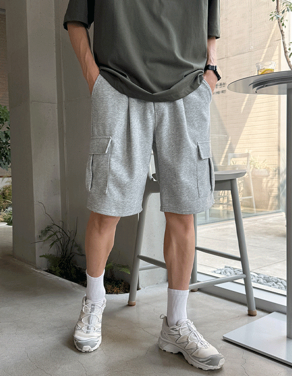 double fabric cargo ハーフパン 30353