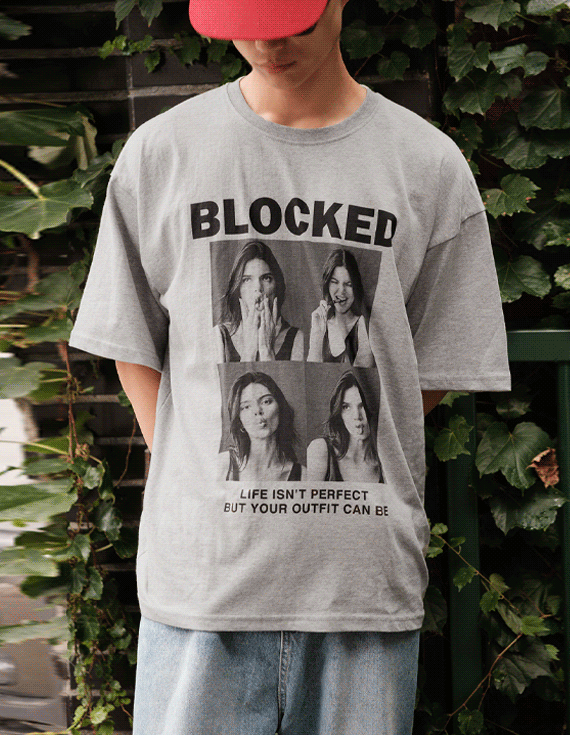 blocked cotton short sleeve ティーシャツ 30502