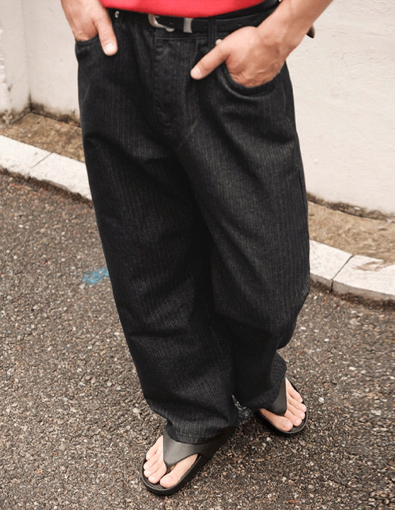 nonfade cotton herringbone デニムパンツ 30508