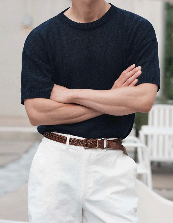 hot summer linen boucle 半袖T 30519