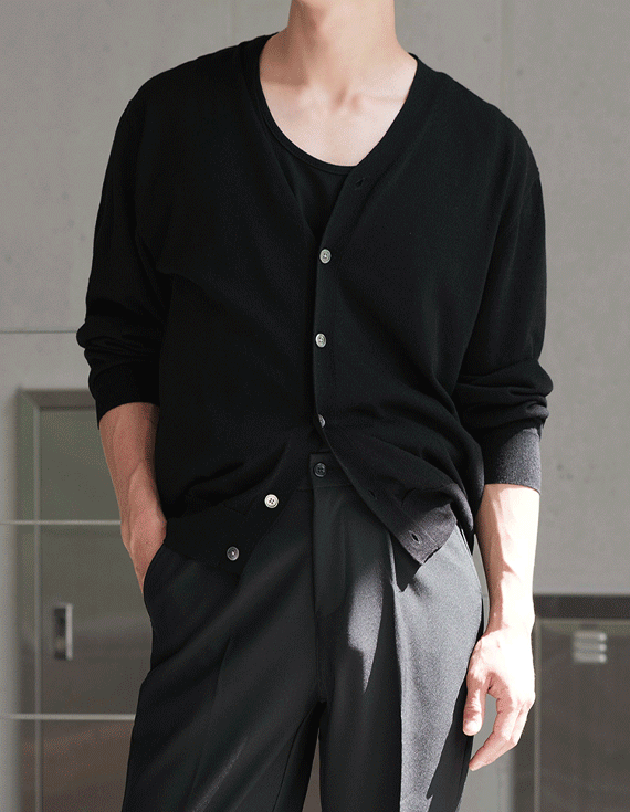 saint aircool linen カーディガン 30523
