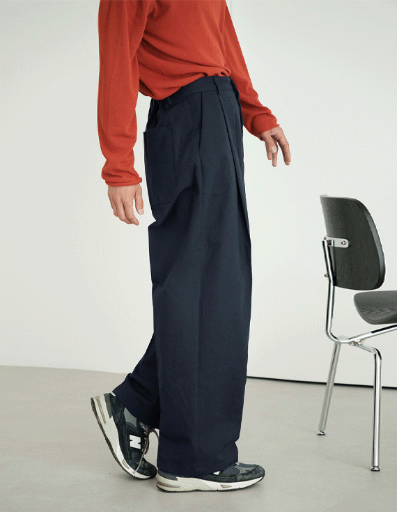 amber one tuck wide バンディングパンツ 30568