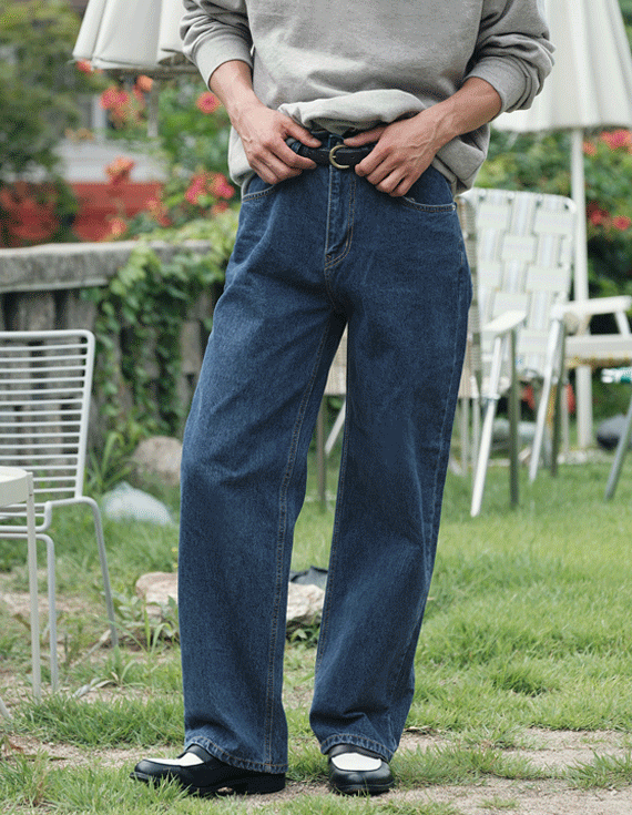 organic pure wide デニムパンツ 30578