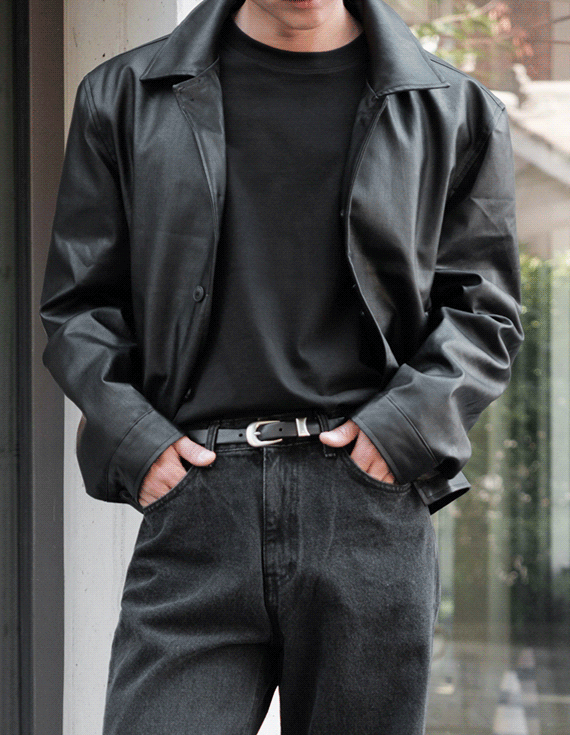 elle leather ジャケット 30656