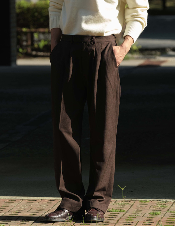 brooks two tuck ワイドパンツ 30676