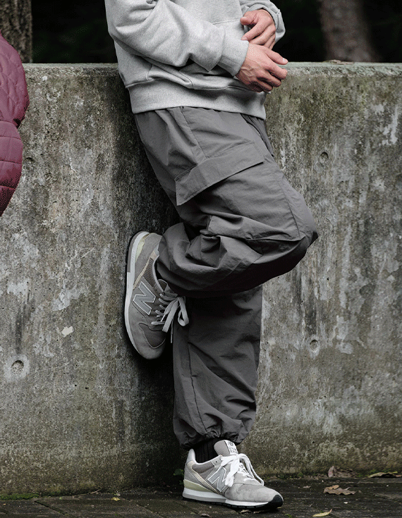 Nylon cargo string wide パンツ 30715