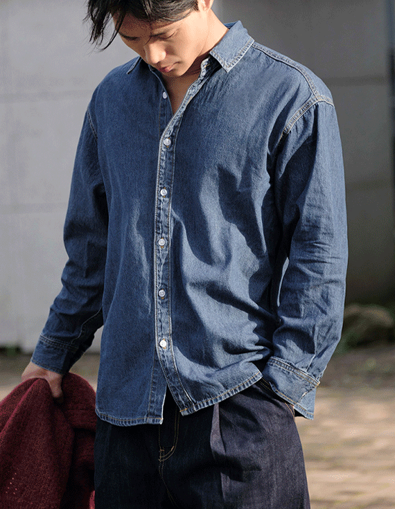 relaxed denim shirts デニムシャツ 30718