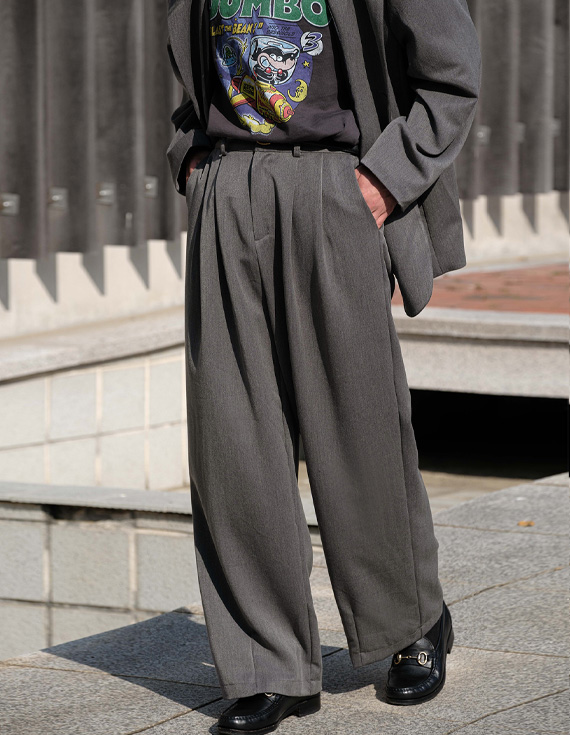 masion two tuck banding スラックス 30813