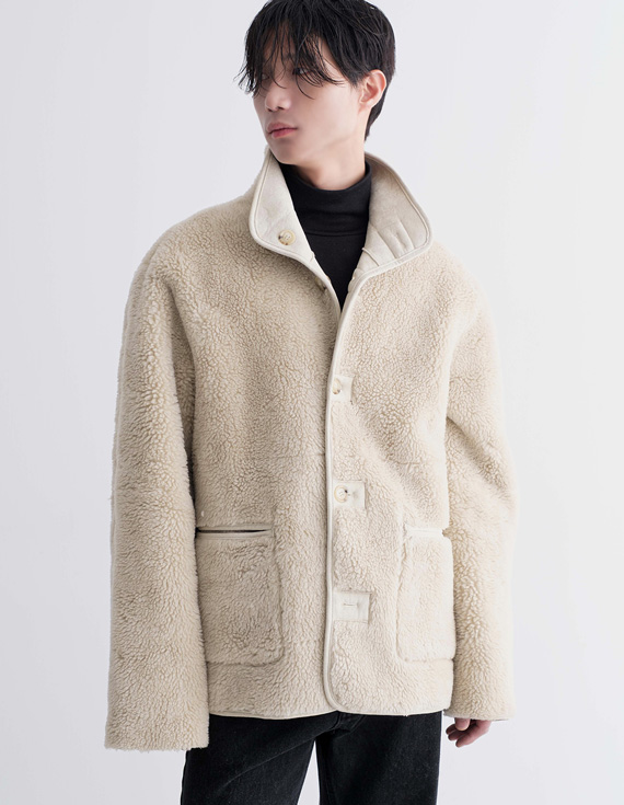 shearing reversible ムートンコートジャケット 30869