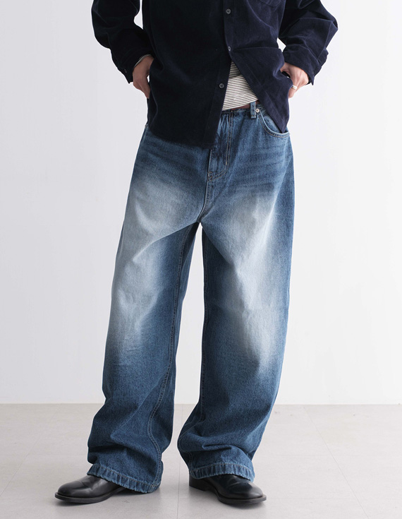 plus jersey ballon 起毛 デニムパンツ 30871