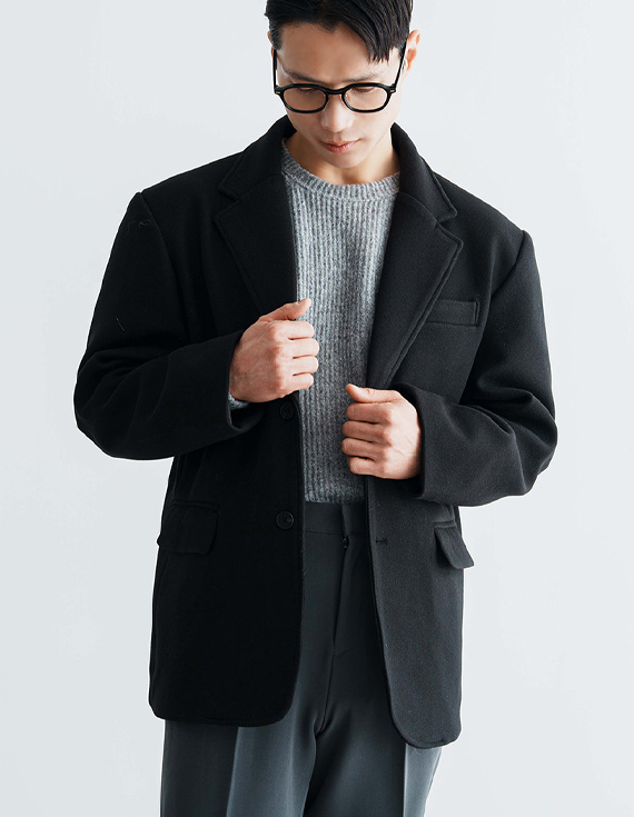flat wool vertical ジャケット 30954
