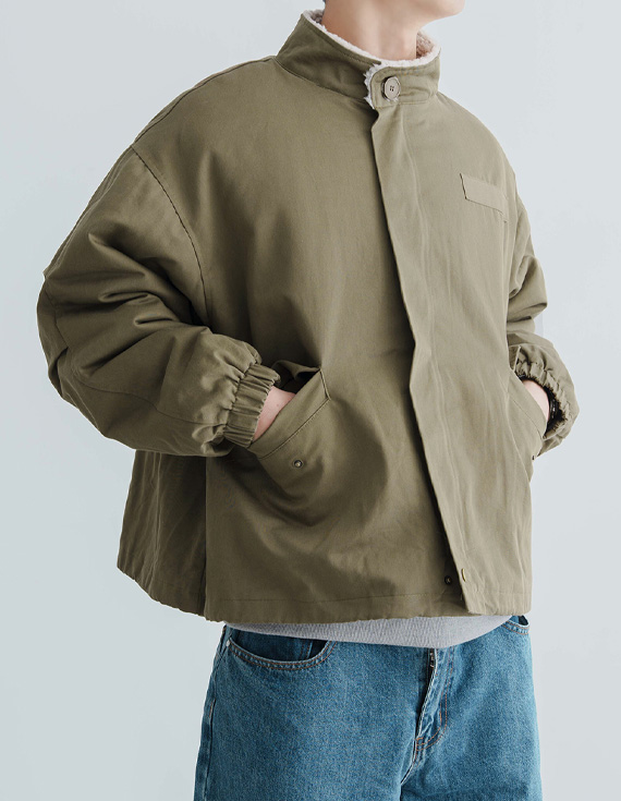 fish cotton military short ジャケット 30968