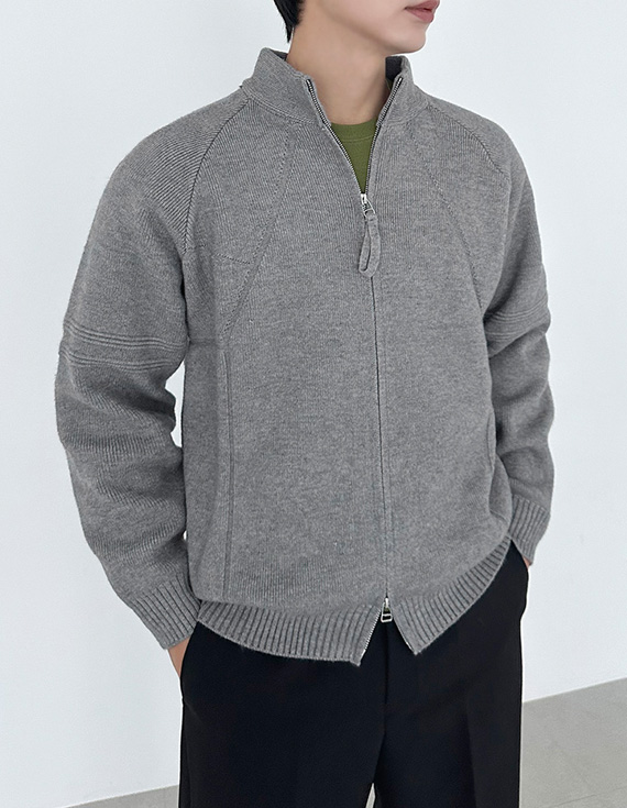 knitting block zip ニット 30981