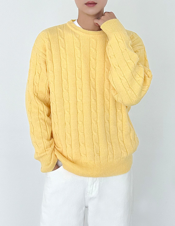 wool basic tweed ニット 30997