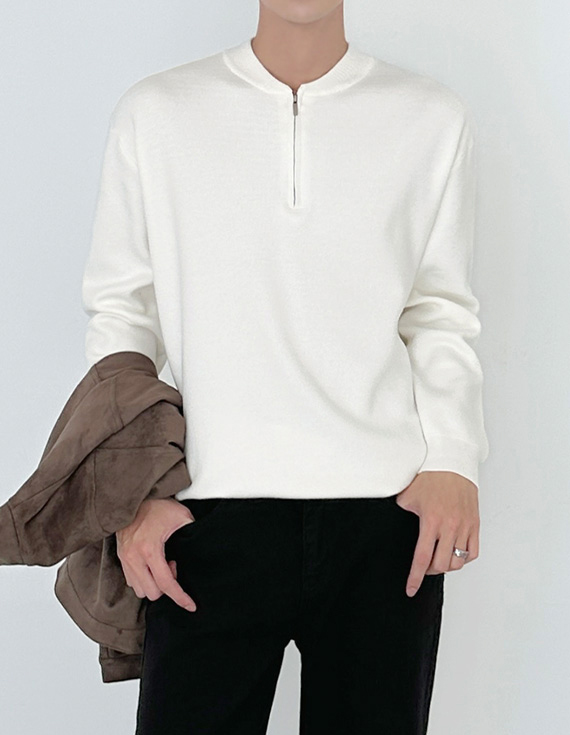 minimal mood zip アノラックニット 31098