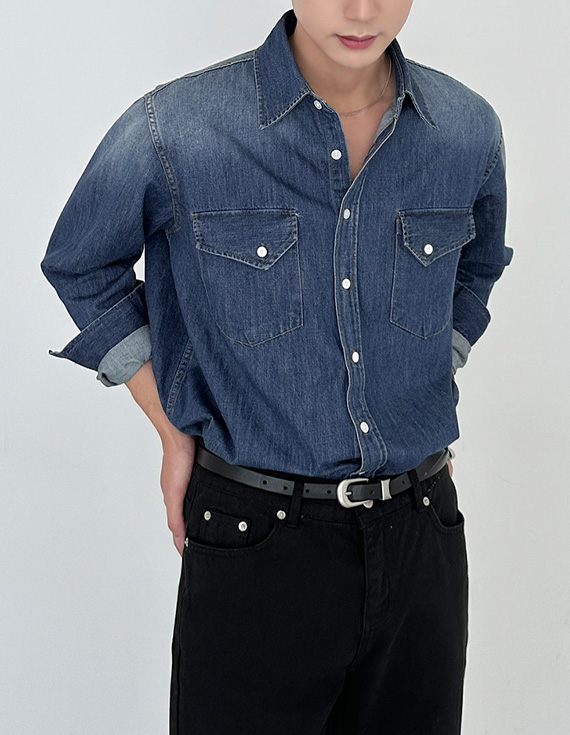 eren cowboy western デニムシャツ 31099