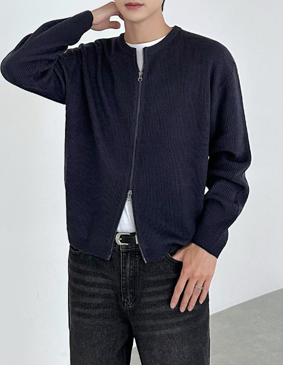 essential base zipup ニット 31110