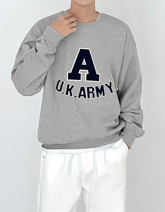 uk lettering embroidery スウェット 31112