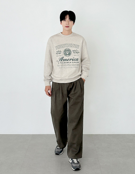 americana vintage lettering heritage スウェット 31147