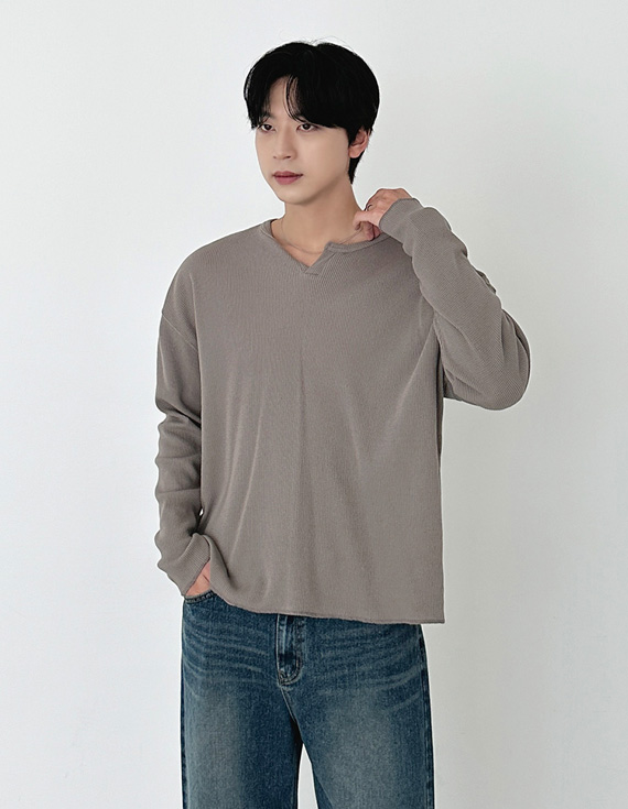 soft waffle texture crop Tシャツ 31151