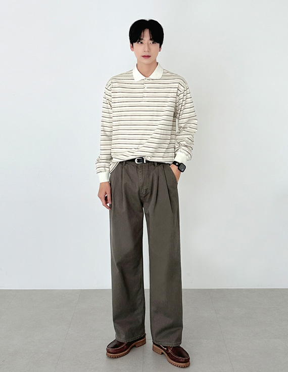 hockey stripe cropped style Tシャツ 31154