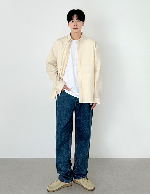 regular edit cotton long sleeve シャツ 31165