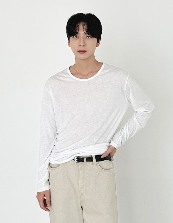 セインカーブネックソフトTシャツ31166