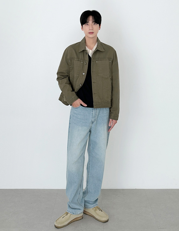 broken edge cut crop ジャケット 31175