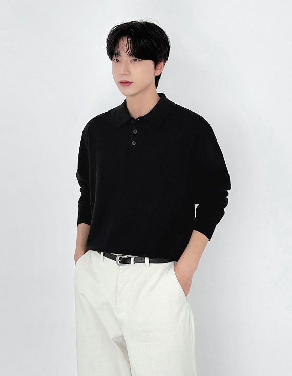 cropped collar softly ニット 31196