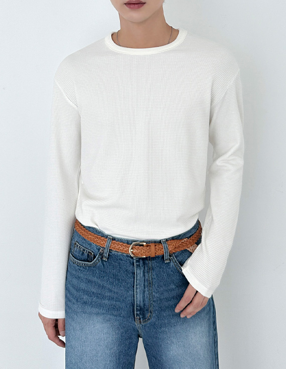 rugged waffle texture Tシャツ 31229