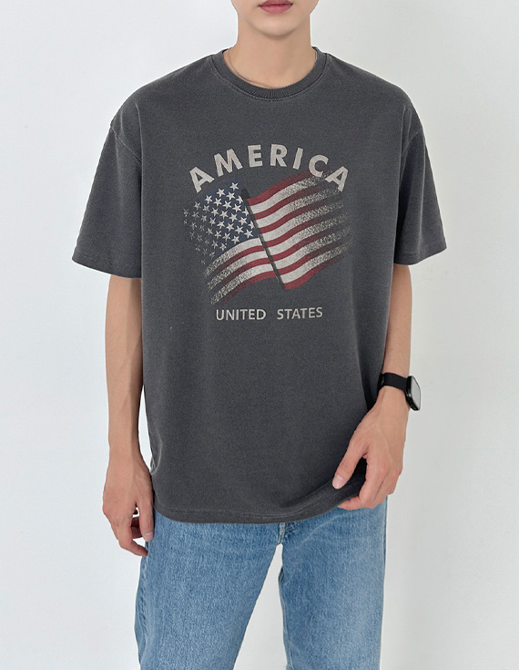 pigment americana graphic 半袖T 31250