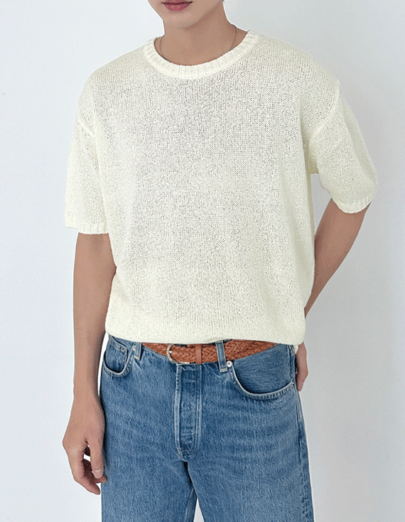 puff silhouette soft 半袖ニット 31271
