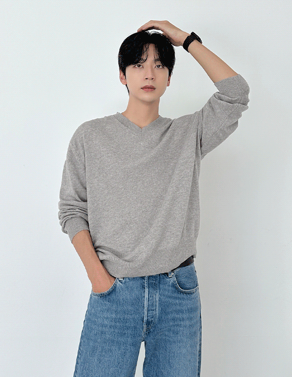 cool bamboo blend v neck ニット 31288