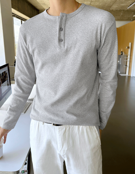 [万能コーディテム✨]コンフィヘンリーネックロングスリーブ71427
